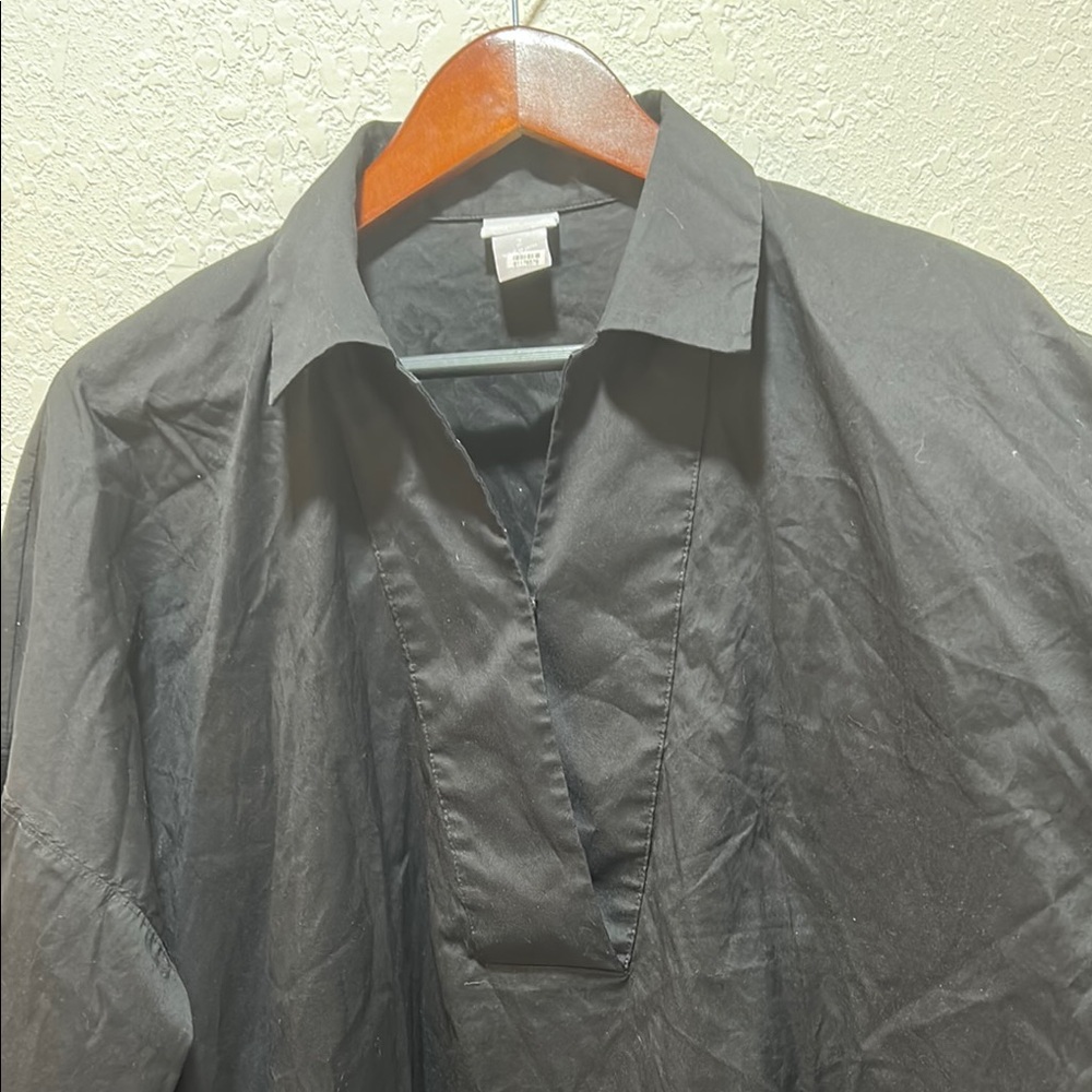 Chico’s  black blouse size 2 -u.s 12/14 GUC.. - Picture 6 of 11